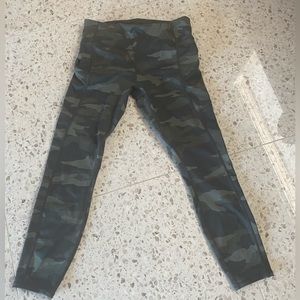 Athleta green camouflage leggings.  Size Medium